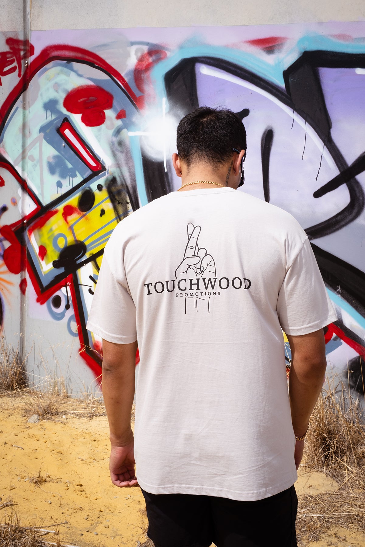 The OG Chest Logo Tee – Beige & Black