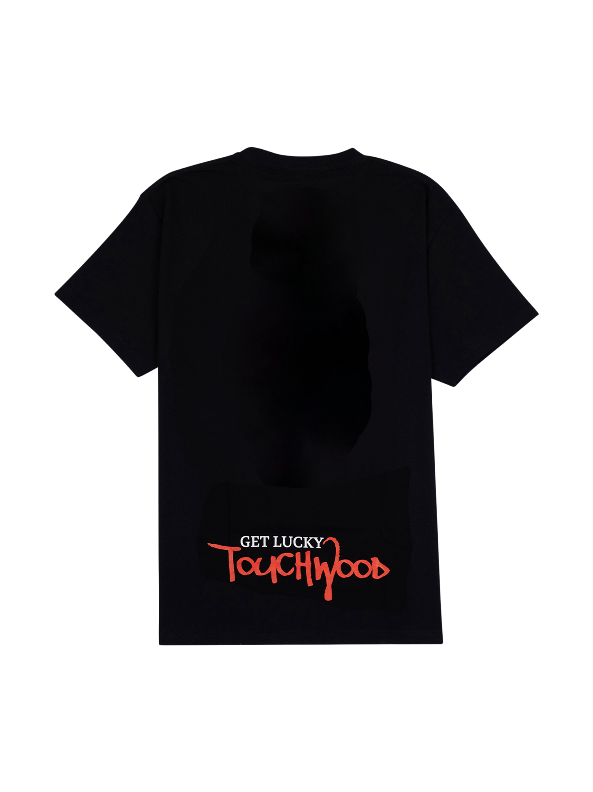 The Get Lucky Lower Logo Tee – Black & Red