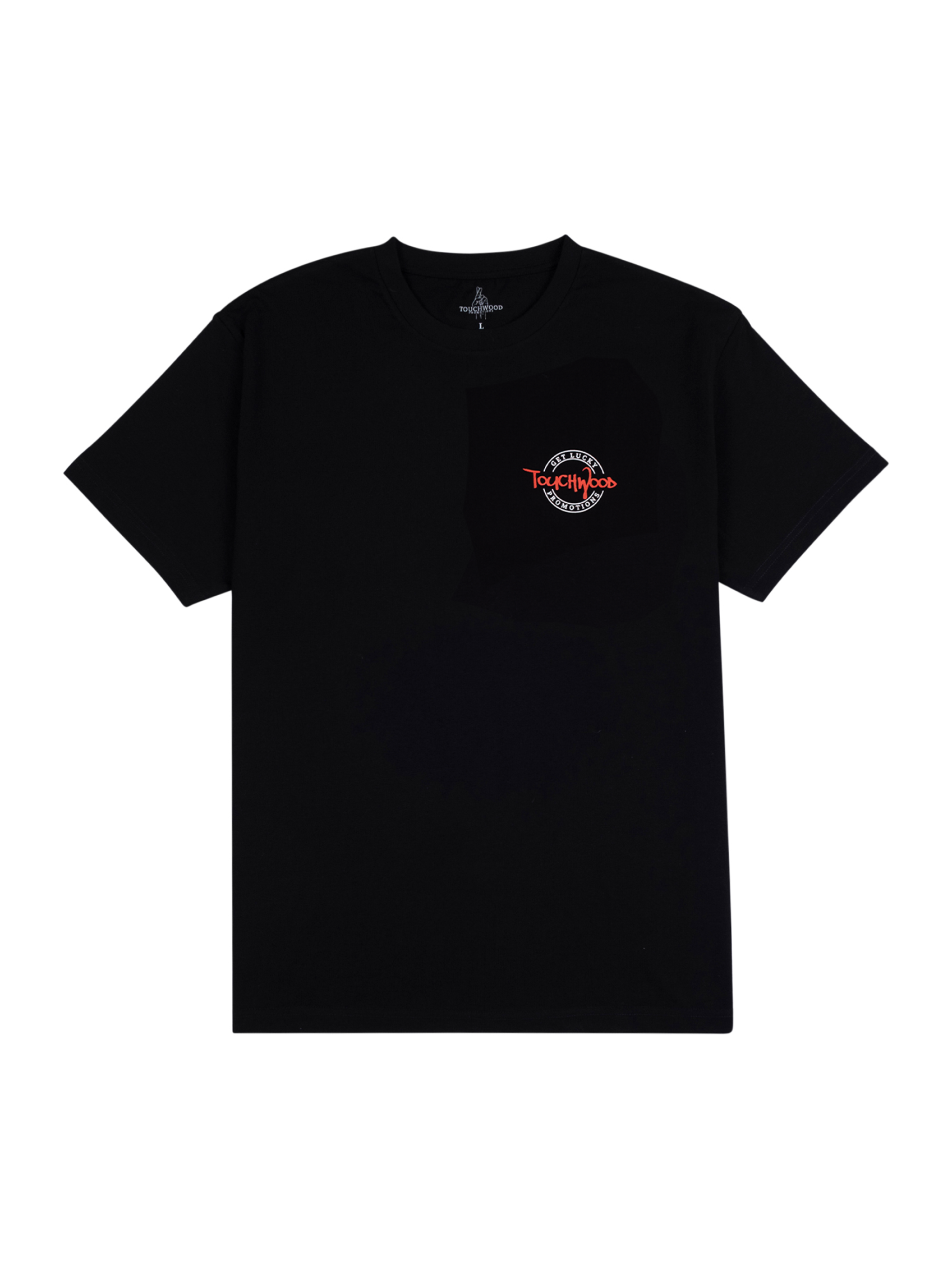 The Get Lucky Lower Logo Tee – Black & Red