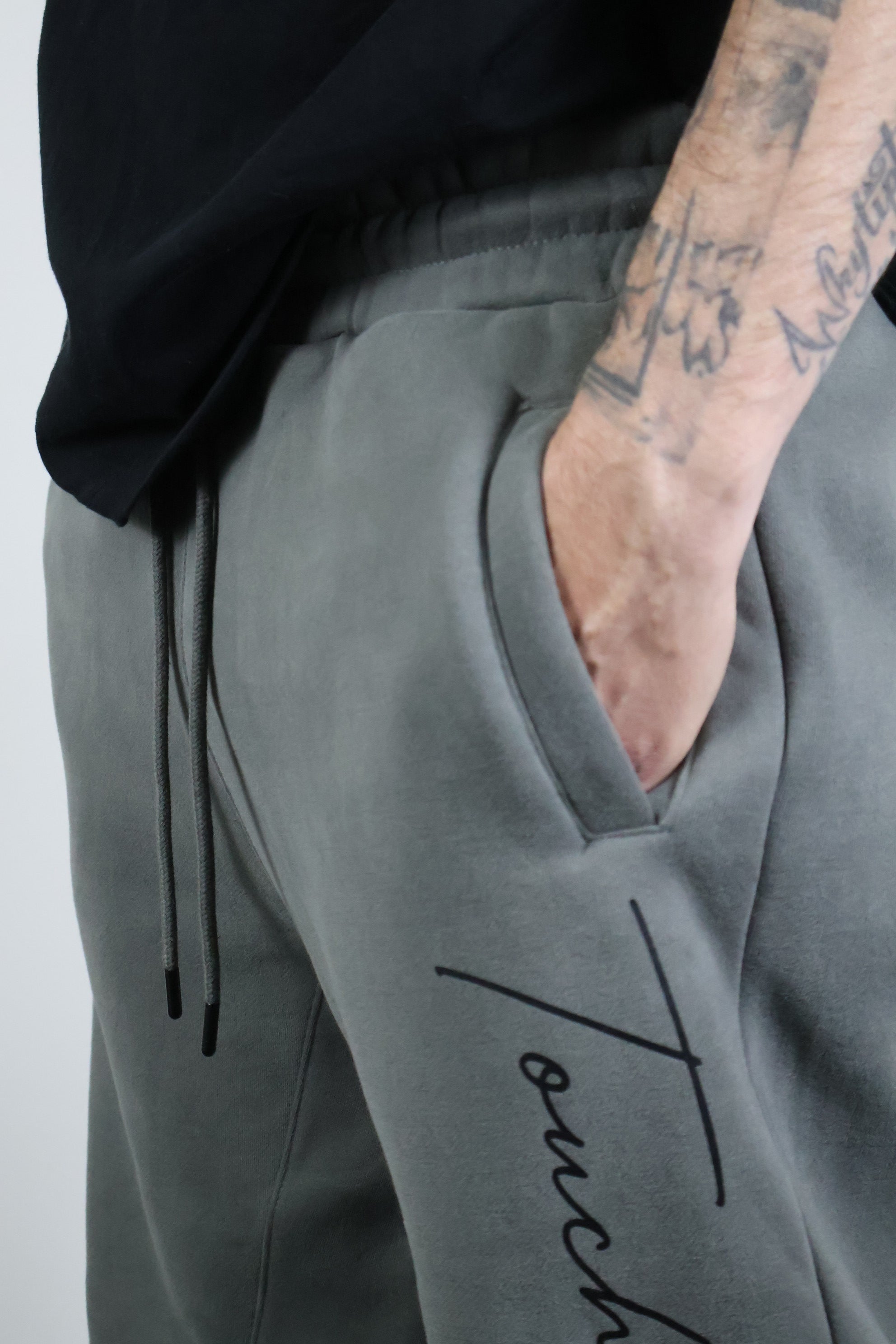 Dark Grey and Black Signature Series Track Pants