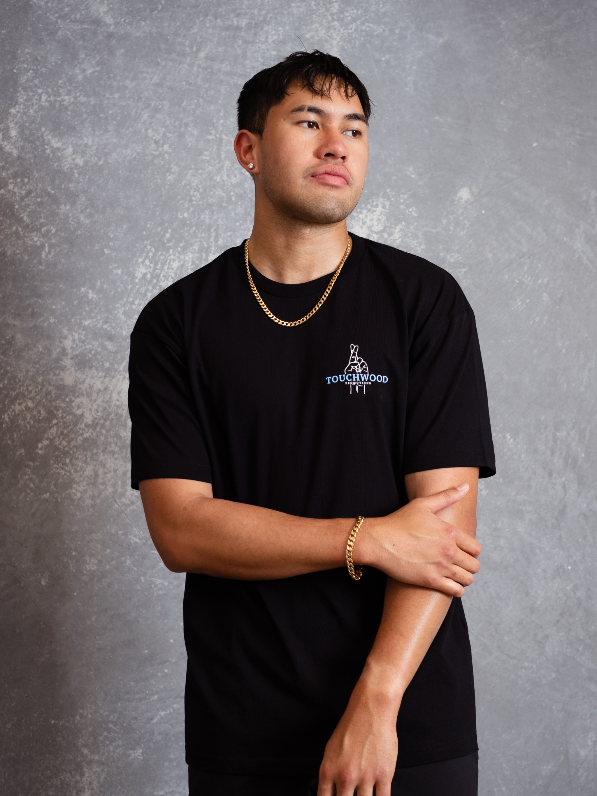 The OG Chest Logo Tee – Black & Blue