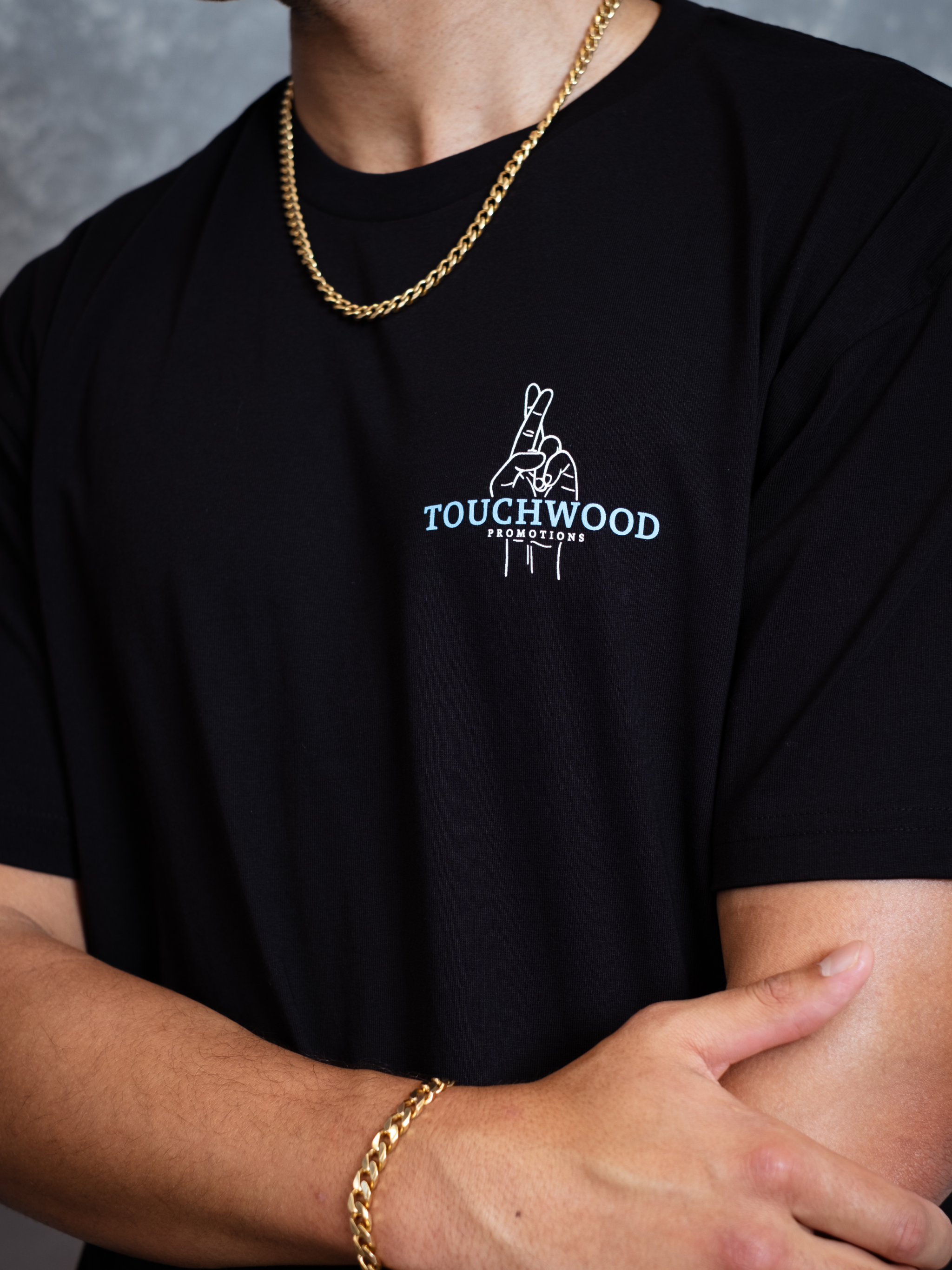 The OG Chest Logo Tee – Black & Blue