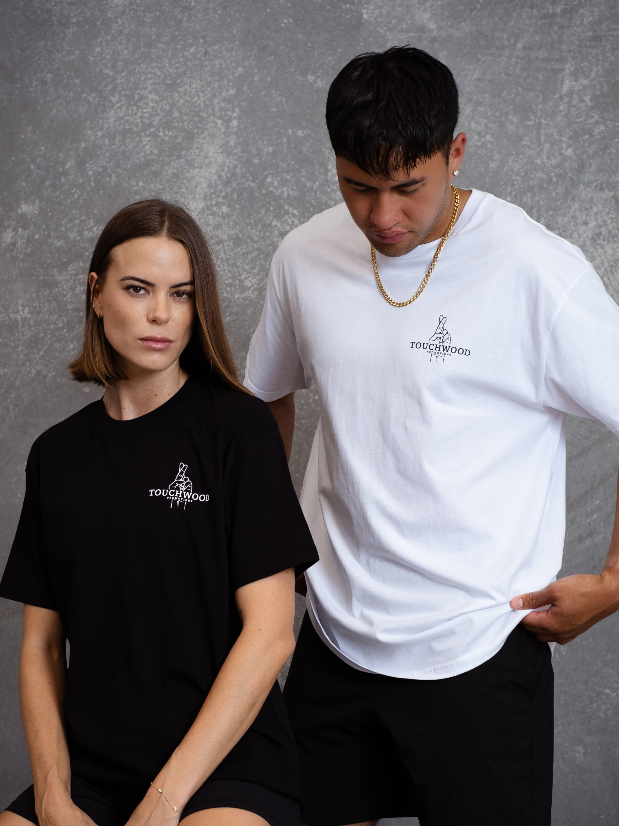 The OG Chest Logo Tee – White & Black