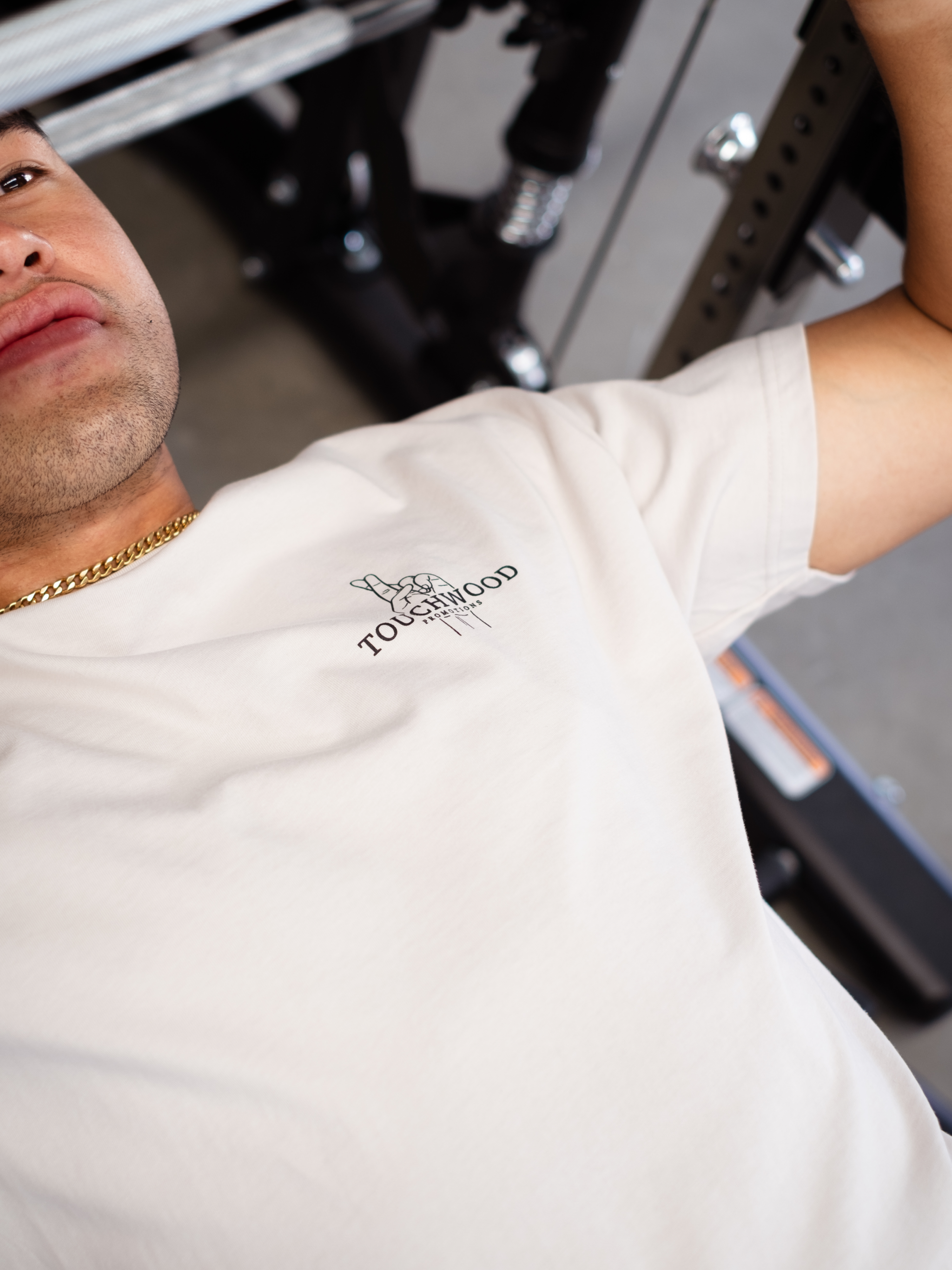 The OG Chest Logo Tee – Beige & Black