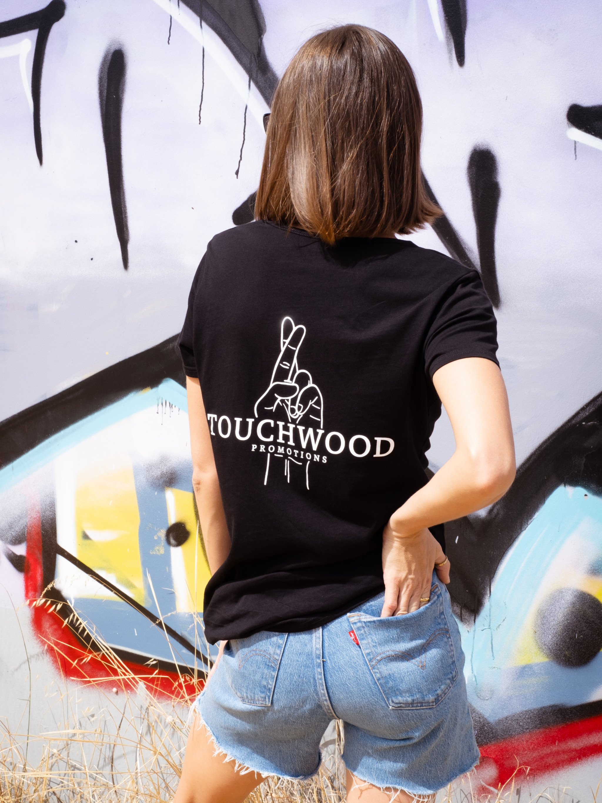 The OG Ladies Bevelled Neck Shirt – White & Black