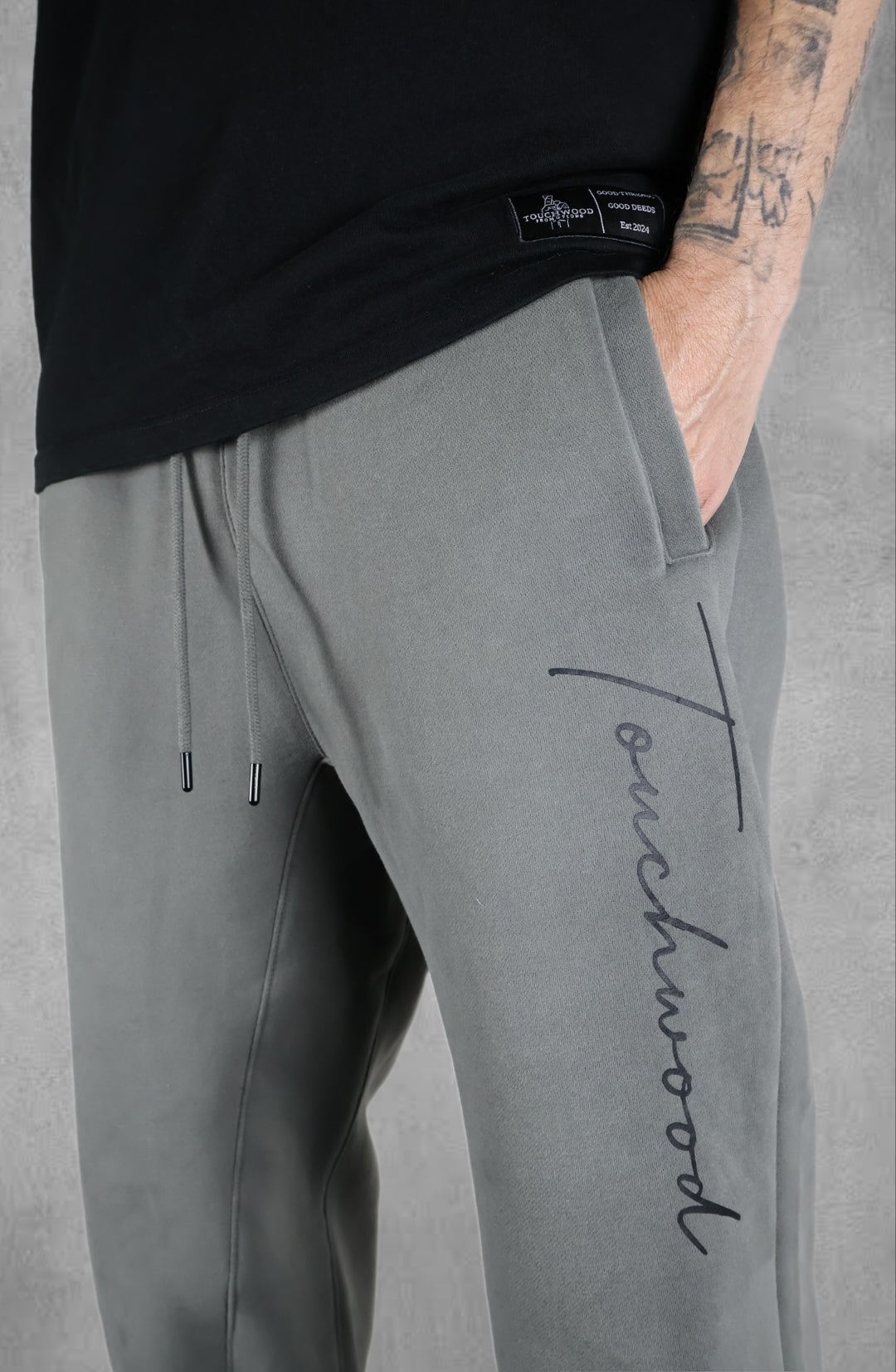 Dark Grey and Black Signature Series Track Pants