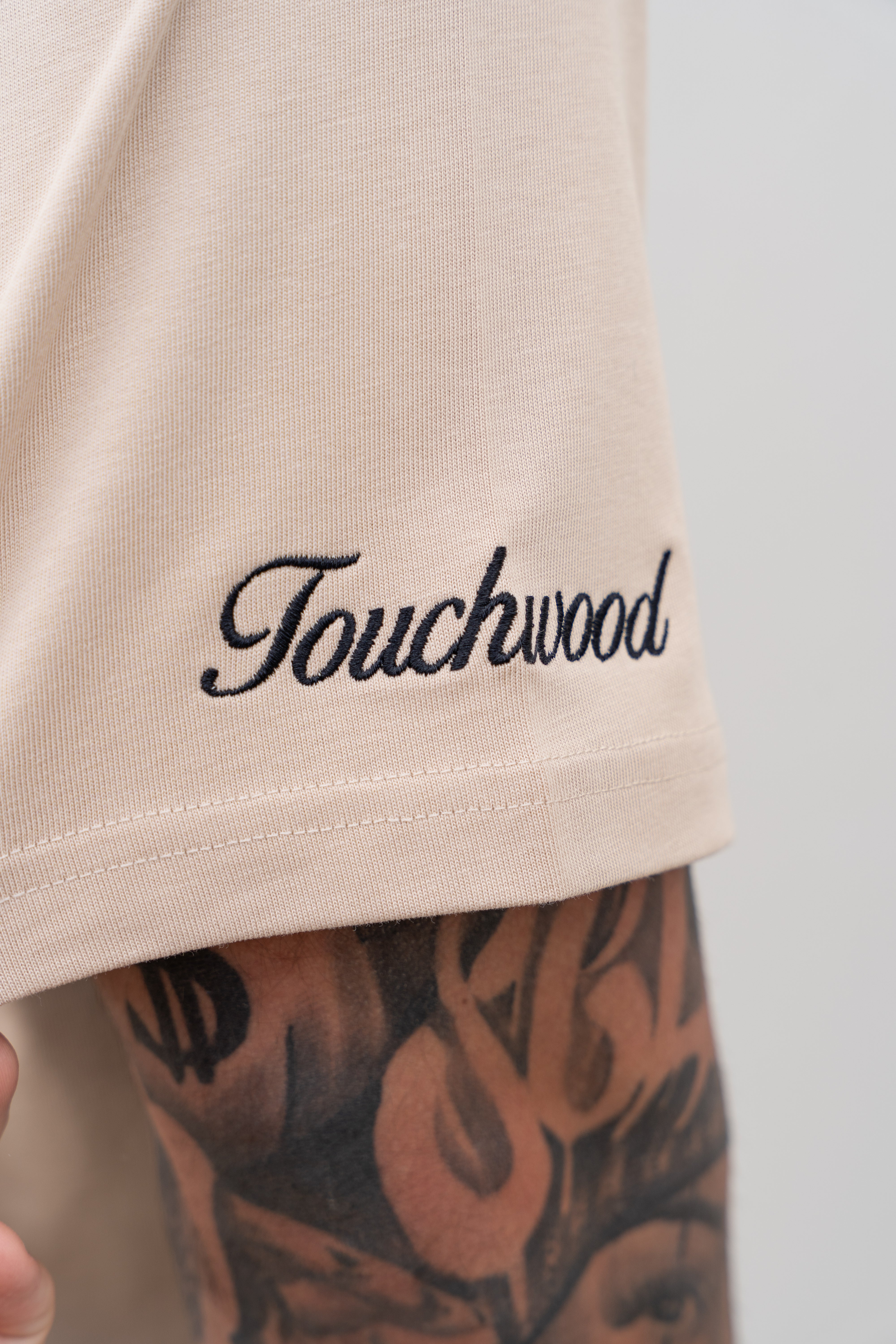 Embroidered "Get Lucky" - Khaki & Black