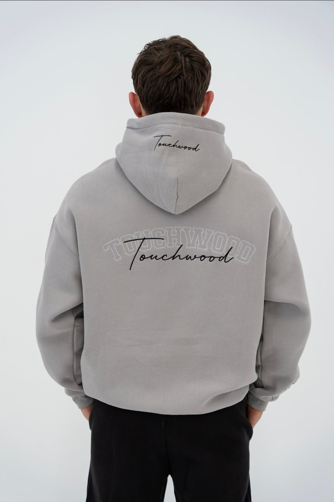 Signature Series Hoodie - Grey and Black Embroidery