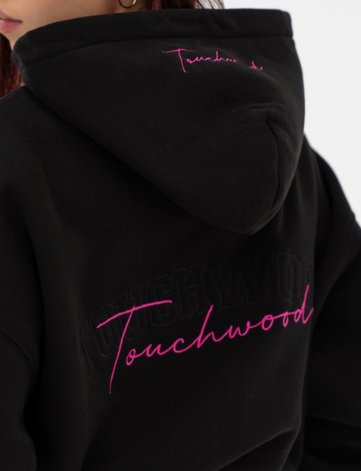 Signature Series Hoodie - Black & Pink Embroidery