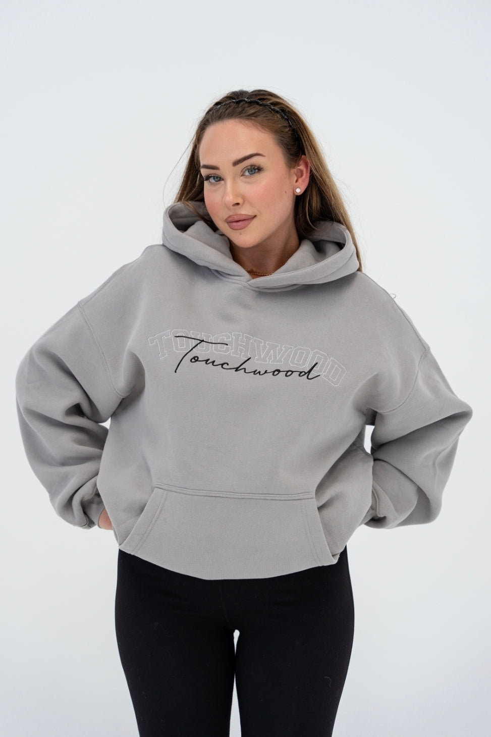 Signature Series Hoodie - Grey and Black Embroidery