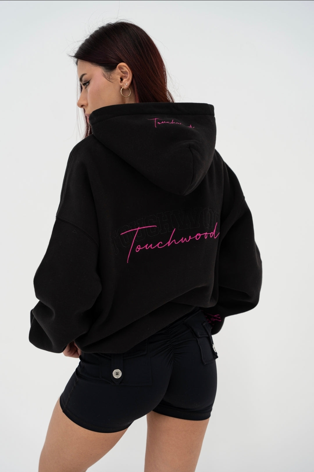 Signature Series Hoodie - Black & Pink Embroidery