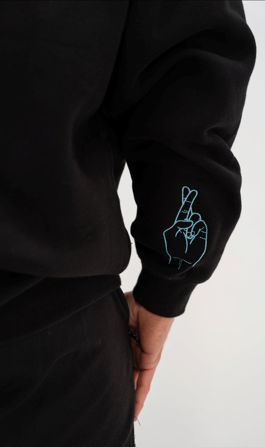 Signature Series Hoodie - Black and Blue Embroidery